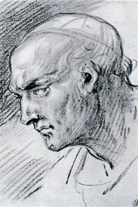 Studium głowy, 1913. autorstwa Jean Antoine Watteau