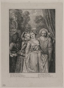 Ubrania są włoskie autorstwa Jean Antoine Watteau