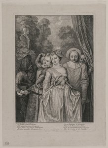 Ubrania są włoskie, 1715-1716. autorstwa Jean Antoine Watteau