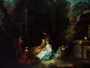flecista autorstwa Jean Antoine Watteau