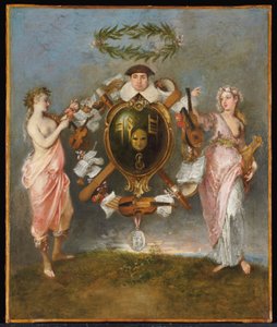 Unia Komedii i Muzyki autorstwa Jean Antoine Watteau
