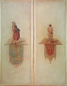 Pantalon (po lewej) i Arlekin (po prawej) autorstwa Jean Antoine Watteau