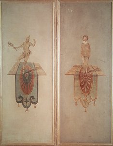 Pierrot (po prawej) i Fou (po lewej) autorstwa Jean Antoine Watteau