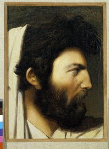 Portret mężczyzny z profilu. Anonimowe malowanie. Musee Granet, Aix en Provence