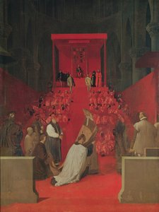 Fernando Alvarez de Toledo (1508-82) 3. książę Alba w katedrze św. Gudule, 1815 autorstwa Jean Auguste Dominique Ingres