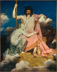 Jowisz i Tetyda Malarstwo Jeana Auguste Dominique Ingres (1780-1867) 1811 Słońce. 3,2x2,6 m Aix en Provence, Musee Granet autorstwa Jean Auguste Dominique Ingres