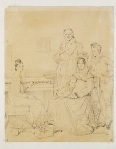 La famille Stamaty ... autorstwa Jean Auguste Dominique Ingres
