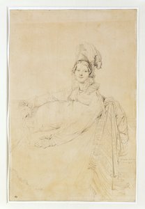 Pani Destouches, z domu Armande Edmee Charton, w chwili powstania portretu świeżo poślubiona architektowi Destouches ... autorstwa Jean Auguste Dominique Ingres