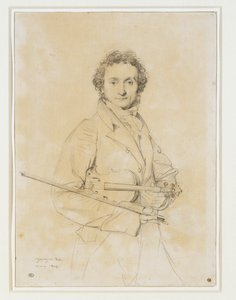 Niccolo Paganini, skrzypceSt. 1819 ... autorstwa Jean Auguste Dominique Ingres