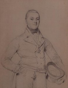Portret admirała Sir Fleetwooda Broughtona Reynoldsa Pellewa (1789-1861) autorstwa Jean Auguste Dominique Ingres