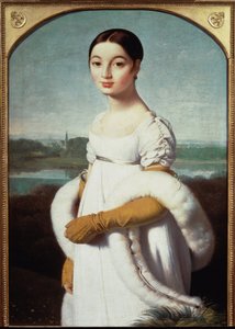 Portret Mademoiselle Caroline Riviere - olej na płótnie autorstwa Jean Auguste Dominique Ingres