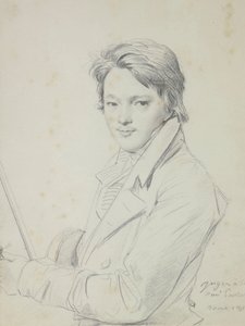 Portret kompozytora Auguste-Mathieu Panserona 1796-1859, 1815-1818. autorstwa Jean Auguste Dominique Ingres