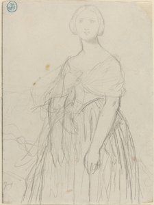 Szkic dla Madame Moitessier autorstwa Jean Auguste Dominique Ingres