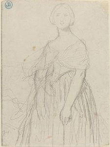Szkic dla Madame Moitessier autorstwa Jean Auguste Dominique Ingres