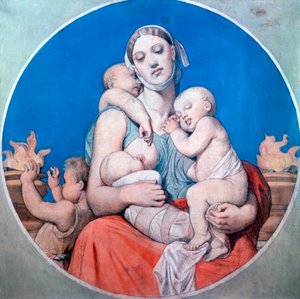 Studium do witrażu w kaplicy św. Ferdynanda, 1833 autorstwa Jean Auguste Dominique Ingres