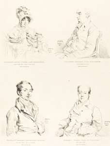 Sylvester (Douglas) Lord Glenbervie; Katherine Anne (północ) Glenbervie; Frederic (Północny) hrabia Guilford; Frederic Sylvester Douglas autorstwa Jean Auguste Dominique Ingres