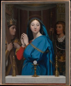 Dziewica adorująca hostię autorstwa Jean Auguste Dominique Ingres