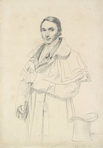 3/4 długości Portret Jean-Francois-Antoine Forest (grafit na białym papierze tkanym) autorstwa Jean Auguste Dominique Ingres