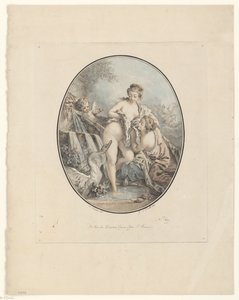 Leda i łabędź autorstwa Jean Augustin Léveillé