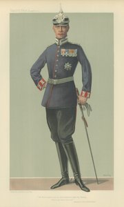HRH The Crown Prince of Niemcy (kolor Litho) autorstwa Jean Baptiste (after) Guth