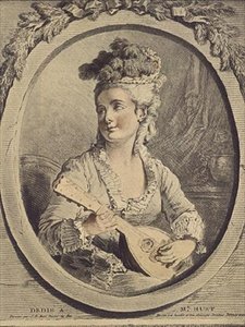 Madame Huet, rycina autorstwa Gillesa Demarteau autorstwa Jean Baptiste (after) Huet