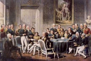 Kongres Wiedeński 1814 (kolorowe grawerowanie)