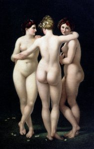 Trzy łaski. Fac-porównanie z dziełem Jeana Baptiste Regnault (1754-1829) - pocztówka autorstwa Jean Baptiste (after) Regnault