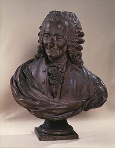 Popiersie Woltera (1694-1778) autorstwa Jean Baptiste Antoine Cadet de Beaupre