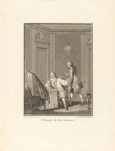 Kochanek samego siebie autorstwa Jean Baptiste Blaise Simonet after Jean Michel Moreau