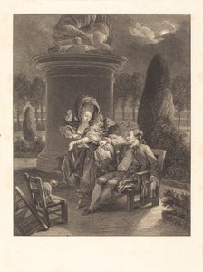 Wieczór Thuileries autorstwa Jean Baptiste Blaise Simonet after Pierre Antoine Baudouin