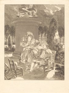 Wieczór Thuileries autorstwa Jean Baptiste Blaise Simonet after Pierre Antoine Baudouin