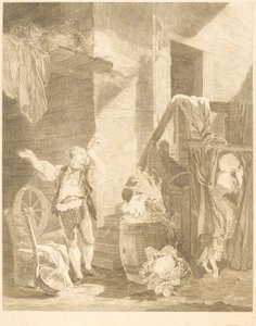 Róża i Colas autorstwa Jean Baptiste Blaise Simonet after Pierre Antoine Baudouin