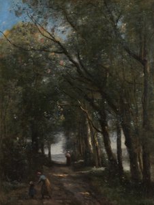 Droga przez drzewa, ca. 1870-73. autorstwa Jean Baptiste Camille Corot