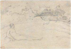 Akt leżący w krajobrazie, 18251828. autorstwa Jean Baptiste Camille Corot