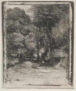 Pamiątka z Bas-Bréau autorstwa Jean Baptiste Camille Corot