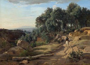 Widok w pobliżu Volterry, 1838. autorstwa Jean Baptiste Camille Corot