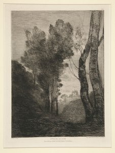 Okolice Rzymu (W pobliżu Rzymu) autorstwa Jean Baptiste Camille Corot