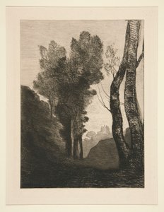 Okolice Rzymu (W pobliżu Rzymu) autorstwa Jean Baptiste Camille Corot