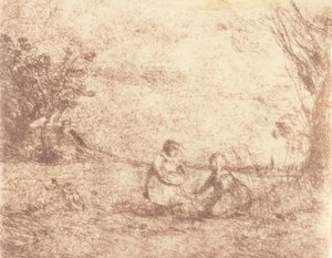 Dzieci na farmie Dzieci na farmie, 1853. autorstwa Jean Baptiste Camille Corot