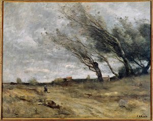 Obraz Gale Camille Corot (1796-1875) 1870 Nd. 0,47 X 0,58 m Reim. Muzeum Sztuk Pięknych autorstwa Jean Baptiste Camille Corot