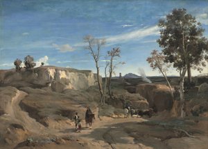 La Cervara, rzymska Kampania, ok. 1830-1831 autorstwa Jean Baptiste Camille Corot