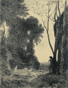 Le Petit Berger, 2em Planche autorstwa Jean Baptiste Camille Corot