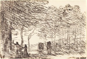 Orfeusz Główny Eurydice (Orphee porywający Eurydice) autorstwa Jean Baptiste Camille Corot