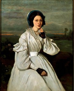 Portret Louise Claire Sennegon, przyszłej Madame Charmois. Obraz Jean Baptiste Camille Corot (1796-1875) autorstwa Jean Baptiste Camille Corot