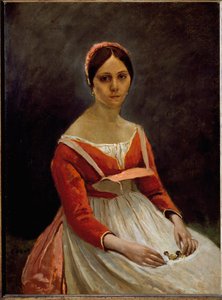 Portret dziewczynki (olej na płótnie) autorstwa Jean Baptiste Camille Corot