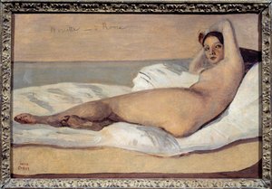 Odaliska rzymska: Marietta. Obraz Camille Corot (1796-1875) autorstwa Jean Baptiste Camille Corot