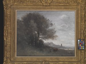 Pamiątka z Włoch (olej na płótnie) autorstwa Jean Baptiste Camille Corot