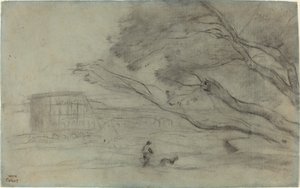 Pamiątka: Rzymski krajobraz z Koloseum autorstwa Jean Baptiste Camille Corot