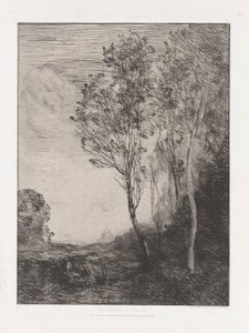 pamięć o autorstwa Jean Baptiste Camille Corot