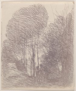 Pamiątka z Willi Pamphili, 1871 r. autorstwa Jean Baptiste Camille Corot